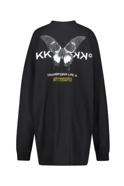 Clearance Karo Kauer Shirtdress Butterfly Black
