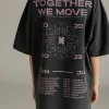 Fashion Karo Kauer Tour T-Shirt Faded Black