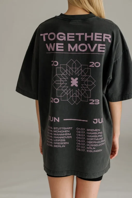 Fashion Karo Kauer Tour T-Shirt Faded Black