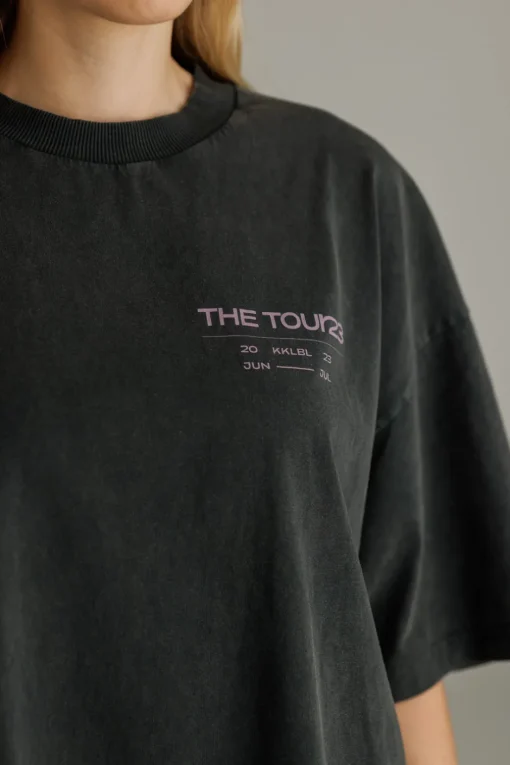 Fashion Karo Kauer Tour T-Shirt Faded Black