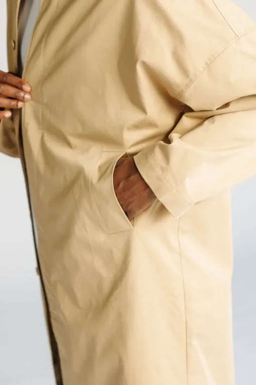 Fashion Karo Kauer Trenchcoat Beige