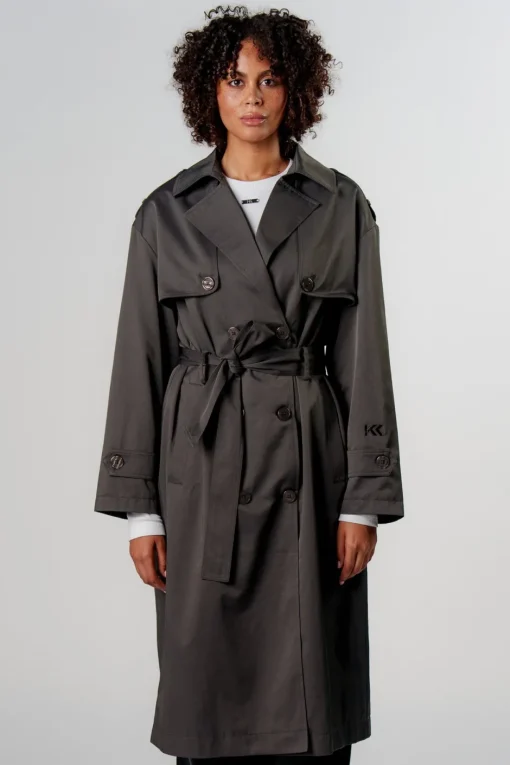 New Karo Kauer Trenchcoat Dark Grey