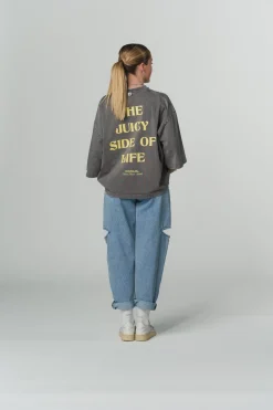 Discount Karo Kauer T-Shirt Cropped Washed Grey