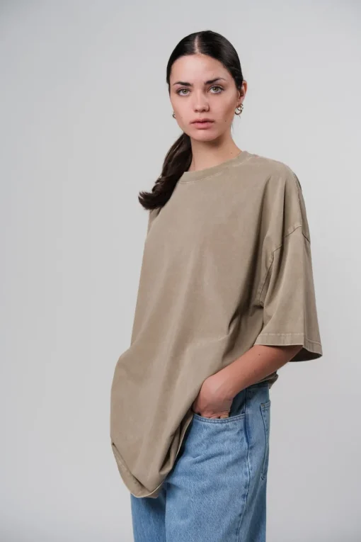 Hot Karo Kauer T-Shirt Washed Sand