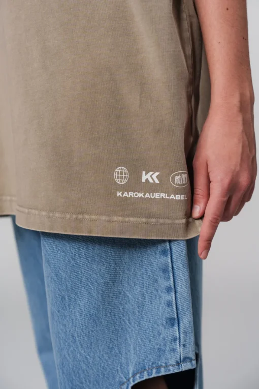Hot Karo Kauer T-Shirt Washed Sand