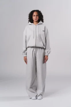 Online Karo Kauer Wide Leg Jogger Pants Light Grey