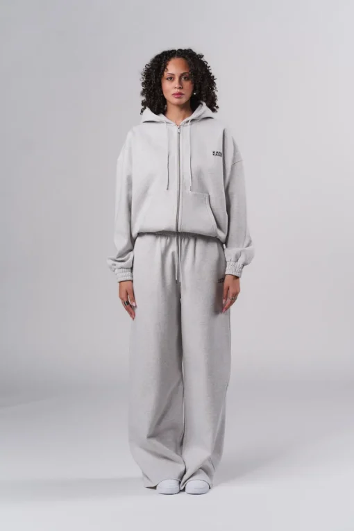 Online Karo Kauer Wide Leg Jogger Pants Light Grey
