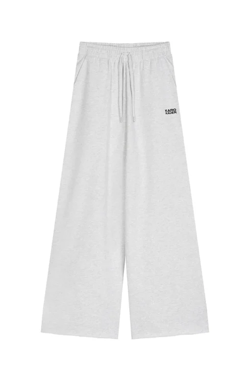 Online Karo Kauer Wide Leg Jogger Pants Light Grey
