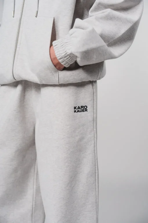 Online Karo Kauer Wide Leg Jogger Pants Light Grey