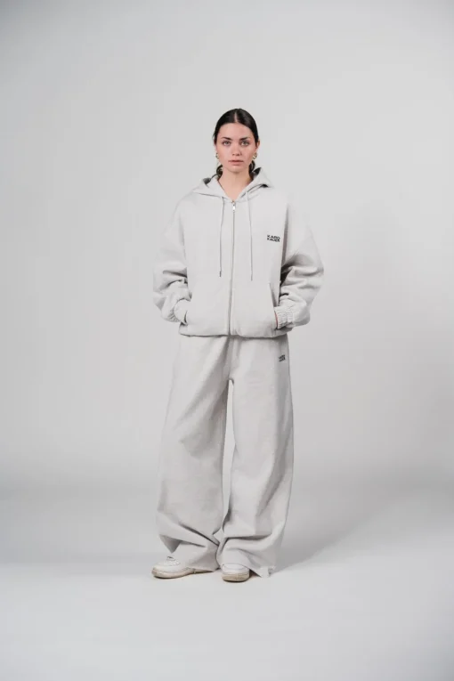 Online Karo Kauer Wide Leg Jogger Pants Light Grey
