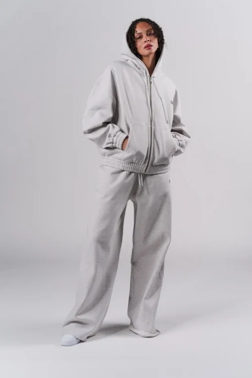 Online Karo Kauer Wide Leg Jogger Pants Light Grey