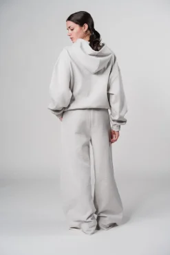 Online Karo Kauer Wide Leg Jogger Pants Light Grey
