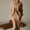 Clearance Karo Kauer Woven Blouse Camel