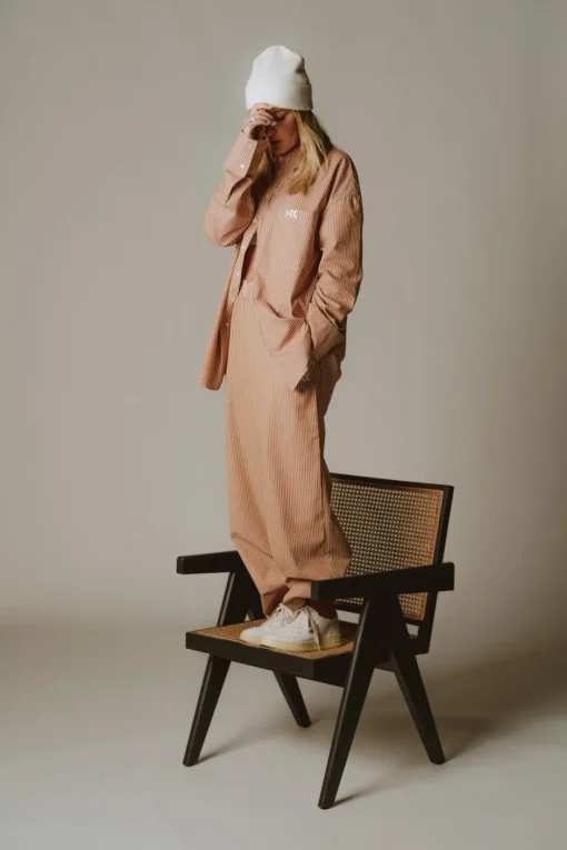 Clearance Karo Kauer Woven Blouse Camel