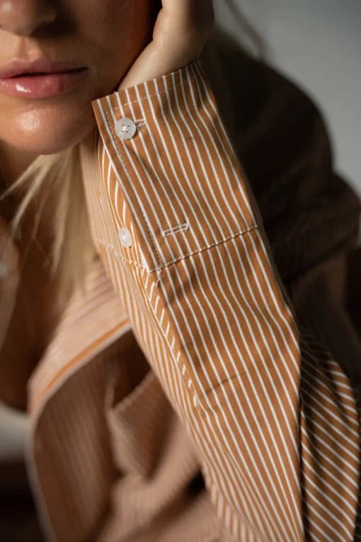 Clearance Karo Kauer Woven Blouse Camel