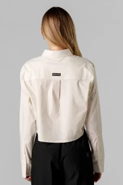 Fashion Karo Kauer Woven Blouse Cropped Creme
