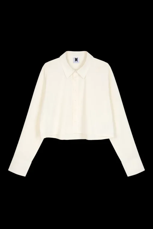 Fashion Karo Kauer Woven Blouse Cropped Creme
