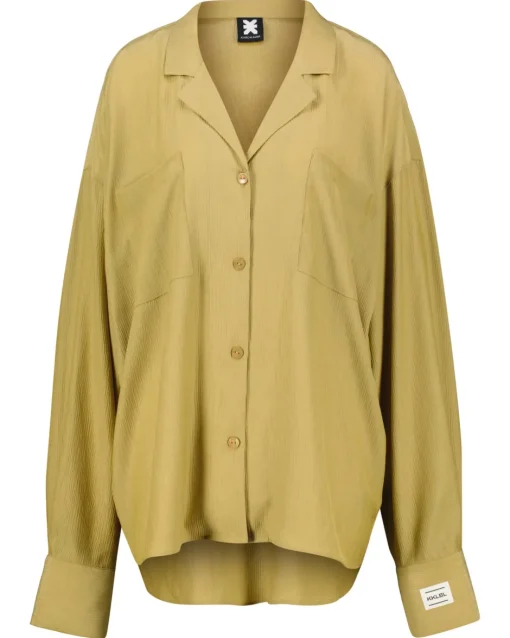 Hot Karo Kauer Woven Blouse Khaki
