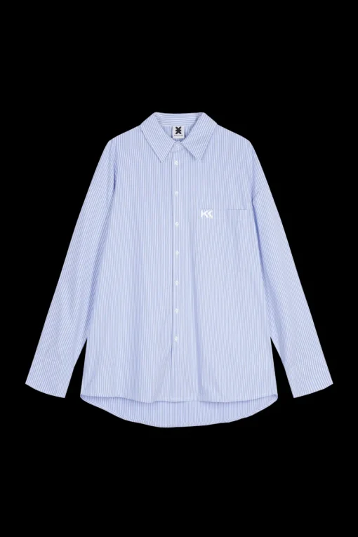 Clearance Karo Kauer Woven Blouse Striped Blue