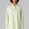 Discount Karo Kauer Woven Blouse Striped Matcha