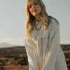 Outlet Karo Kauer Woven Blouse Striped white