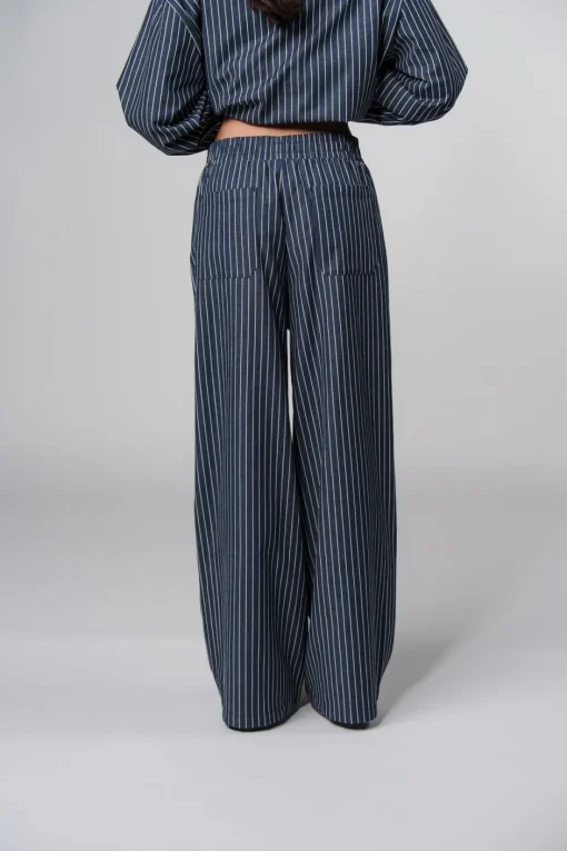 Clearance Karo Kauer Woven Pants Striped Navy