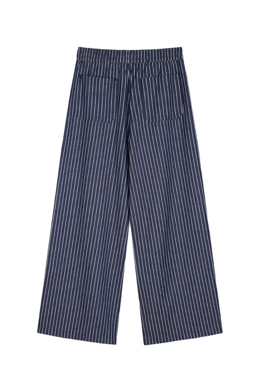 Clearance Karo Kauer Woven Pants Striped Navy