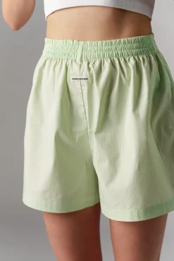 Clearance Karo Kauer Woven Shorts Striped Matcha