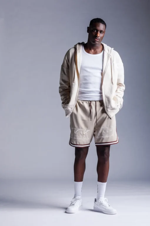 Online Karo Kauer Zipped Hoodie Beige