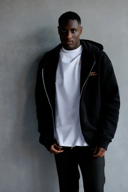 Hot Karo Kauer Zipped Hoodie Black 040