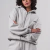 Online Karo Kauer Zipped Hoodie Light Grey