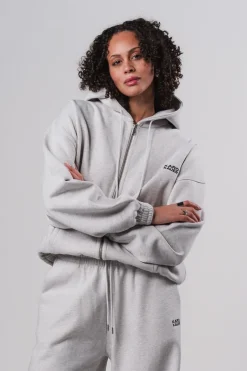 Online Karo Kauer Zipped Hoodie Light Grey