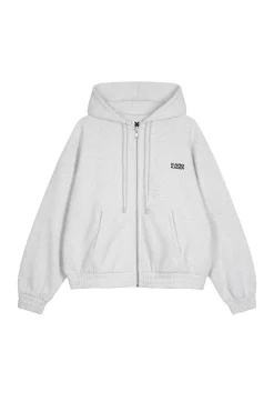 Online Karo Kauer Zipped Hoodie Light Grey