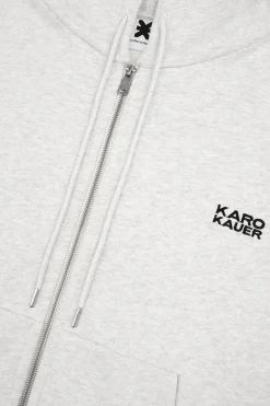 Online Karo Kauer Zipped Hoodie Light Grey