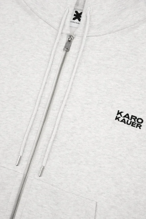 Online Karo Kauer Zipped Hoodie Light Grey